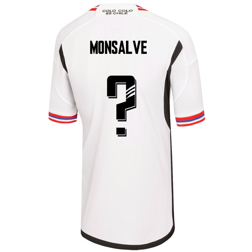 Kinder Fußball Gaspar Monsalve #0 Weiß Heimtrikot Trikot 2023/24 T-Shirt Luxemburg