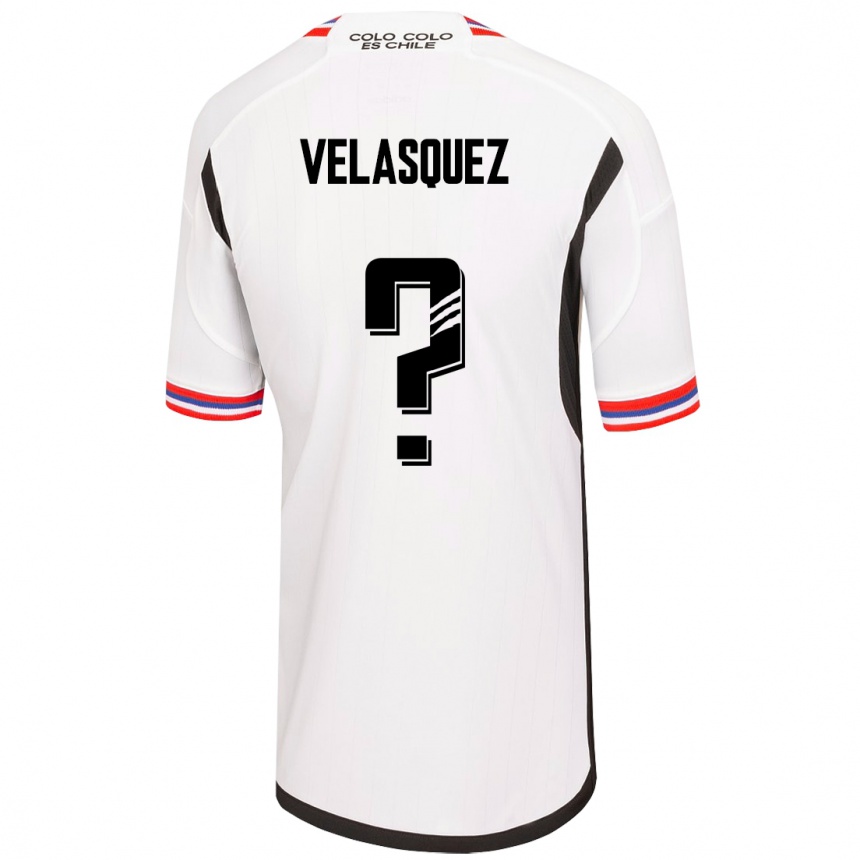 Kinder Fußball Milovan Velásquez #0 Weiß Heimtrikot Trikot 2023/24 T-Shirt Luxemburg