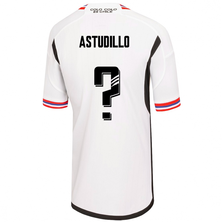 Kinder Fußball Jerall Astudillo #0 Weiß Heimtrikot Trikot 2023/24 T-Shirt Luxemburg