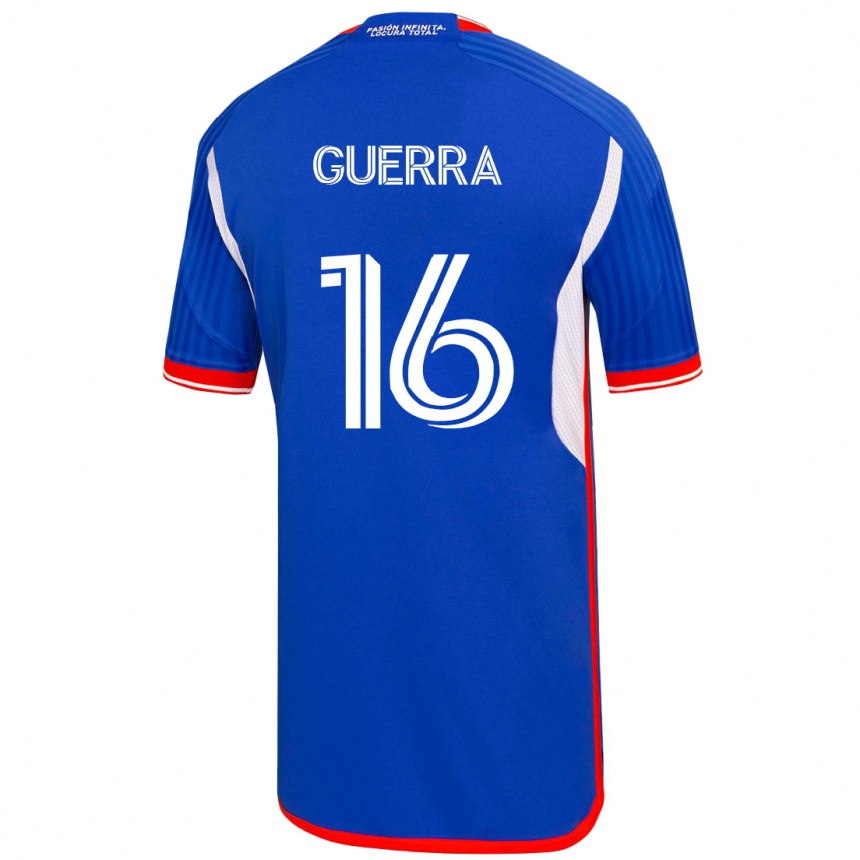 Kinder Fußball Nicolás Guerra #16 Blau Heimtrikot Trikot 2023/24 T-Shirt Luxemburg
