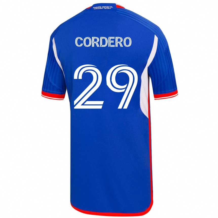 Kinder Fußball Renato Cordero #29 Blau Heimtrikot Trikot 2023/24 T-Shirt Luxemburg