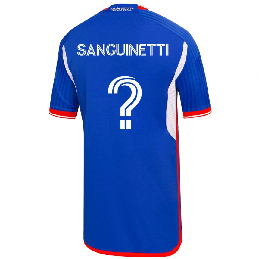 Kinder Fußball Fernando Osorio Sanguinetti #0 Blau Heimtrikot Trikot 2023/24 T-Shirt Luxemburg