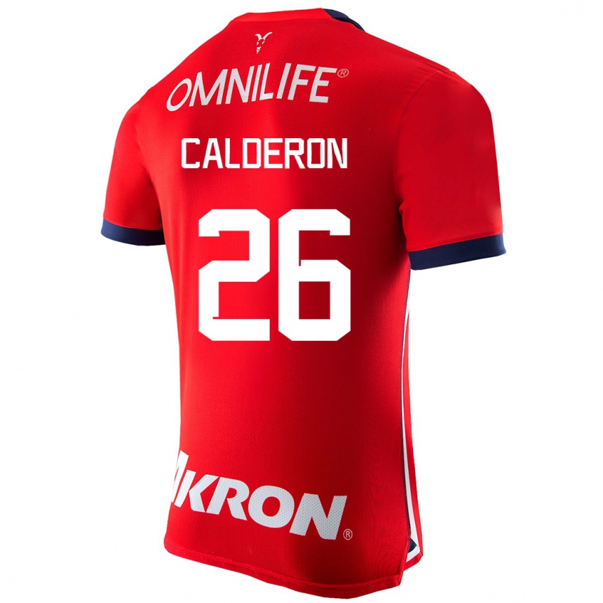 Kinder Fußball Cristian Calderón #26 Rot Heimtrikot Trikot 2023/24 T-Shirt Luxemburg