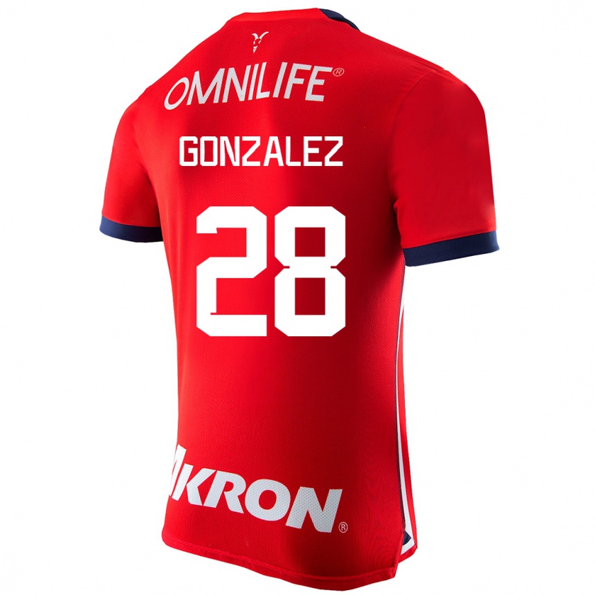 Kinder Fußball Fernando González #28 Rot Heimtrikot Trikot 2023/24 T-Shirt Luxemburg