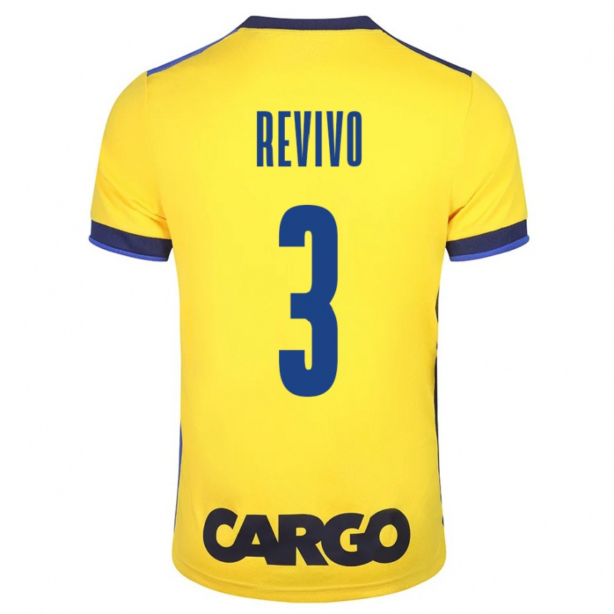 Kinder Fußball Roy Revivo #3 Gelb Heimtrikot Trikot 2023/24 T-Shirt Luxemburg