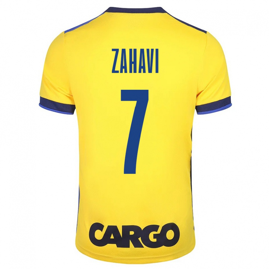 Kinder Fußball Eran Zahavi #7 Gelb Heimtrikot Trikot 2023/24 T-Shirt Luxemburg