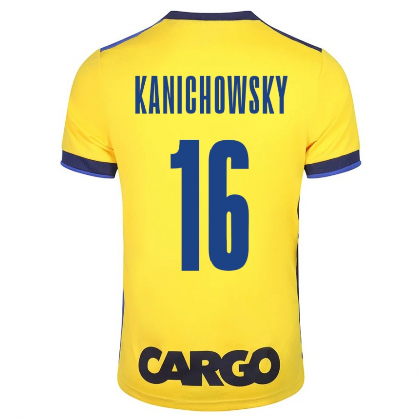 Kinder Fußball Gabi Kanichowsky #16 Gelb Heimtrikot Trikot 2023/24 T-Shirt Luxemburg