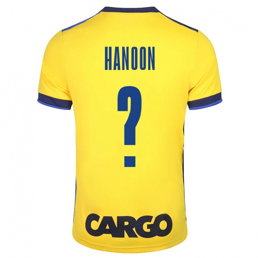 Kinder Fußball Agam Hanoon #0 Gelb Heimtrikot Trikot 2023/24 T-Shirt Luxemburg