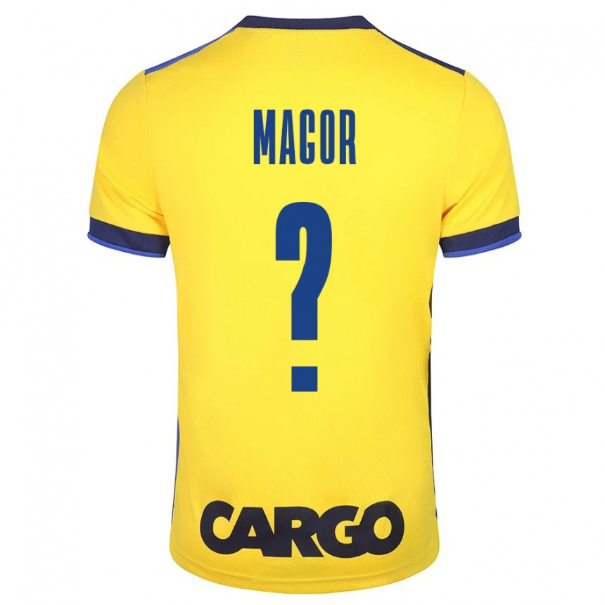 Kinder Fußball Roee Magor #0 Gelb Heimtrikot Trikot 2023/24 T-Shirt Luxemburg