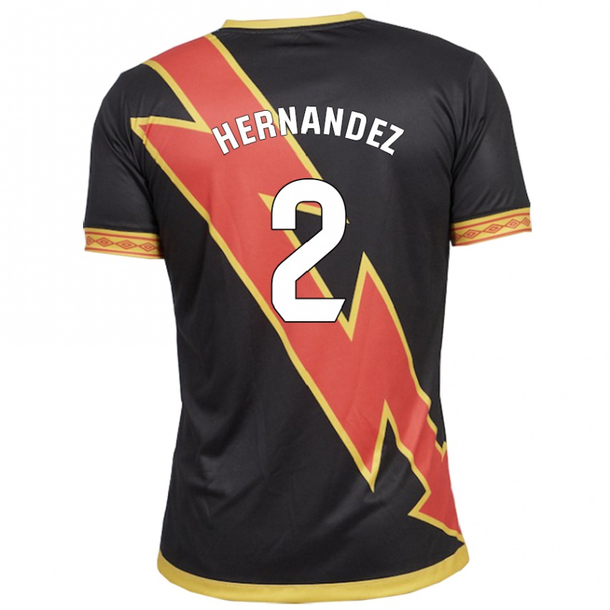 Kinder Fußball Marco Hernández #2 Schwarz Auswärtstrikot Trikot 2023/24 T-Shirt Luxemburg