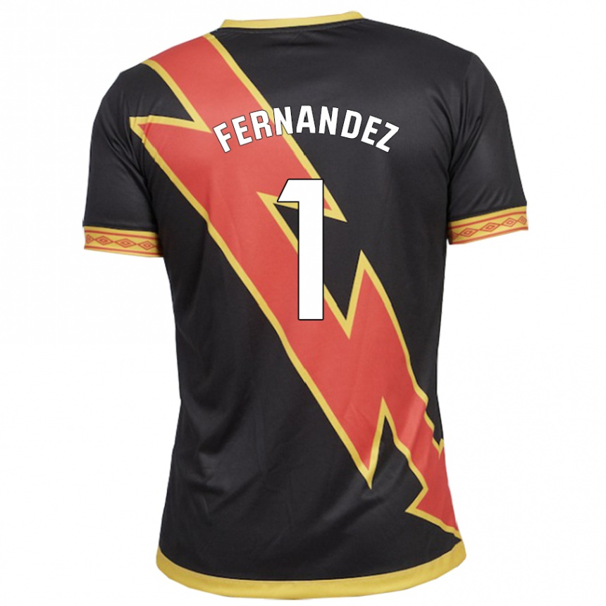 Kinder Fußball Nerea Fernández Santos #1 Schwarz Auswärtstrikot Trikot 2023/24 T-Shirt Luxemburg