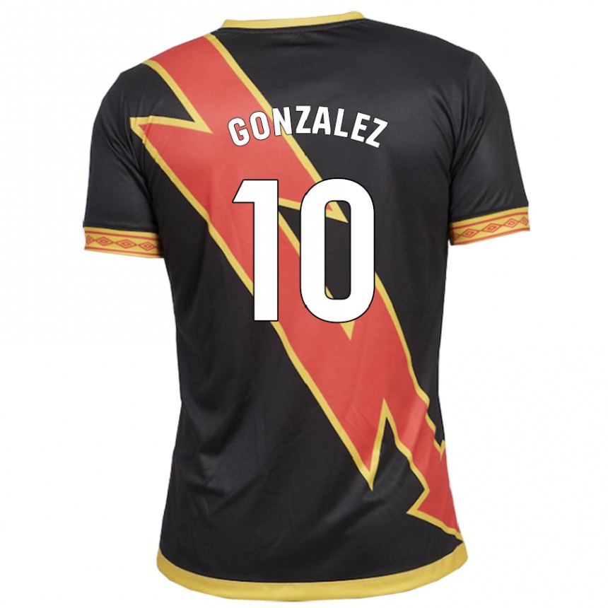 Kinder Fußball Alba Gonzalez Perez #10 Schwarz Auswärtstrikot Trikot 2023/24 T-Shirt Luxemburg