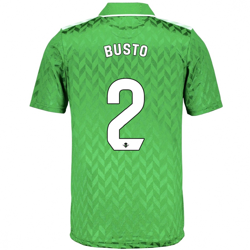 Kinder Fußball Pablo Busto #2 Grün Auswärtstrikot Trikot 2023/24 T-Shirt Luxemburg