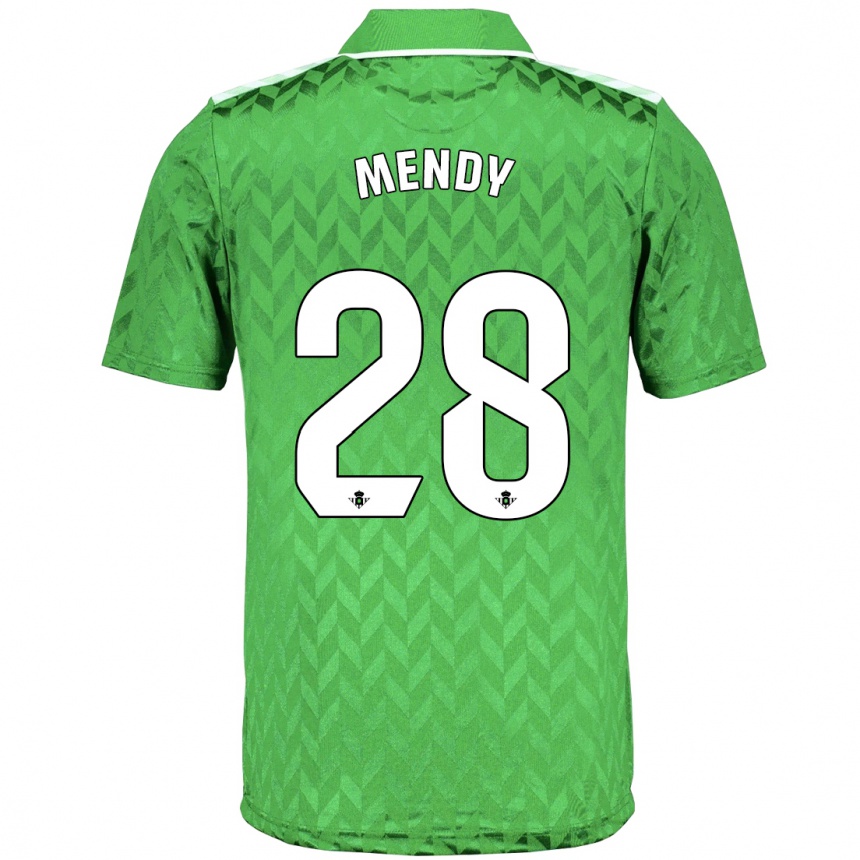 Kinder Fußball Nobel Mendy #28 Grün Auswärtstrikot Trikot 2023/24 T-Shirt Luxemburg