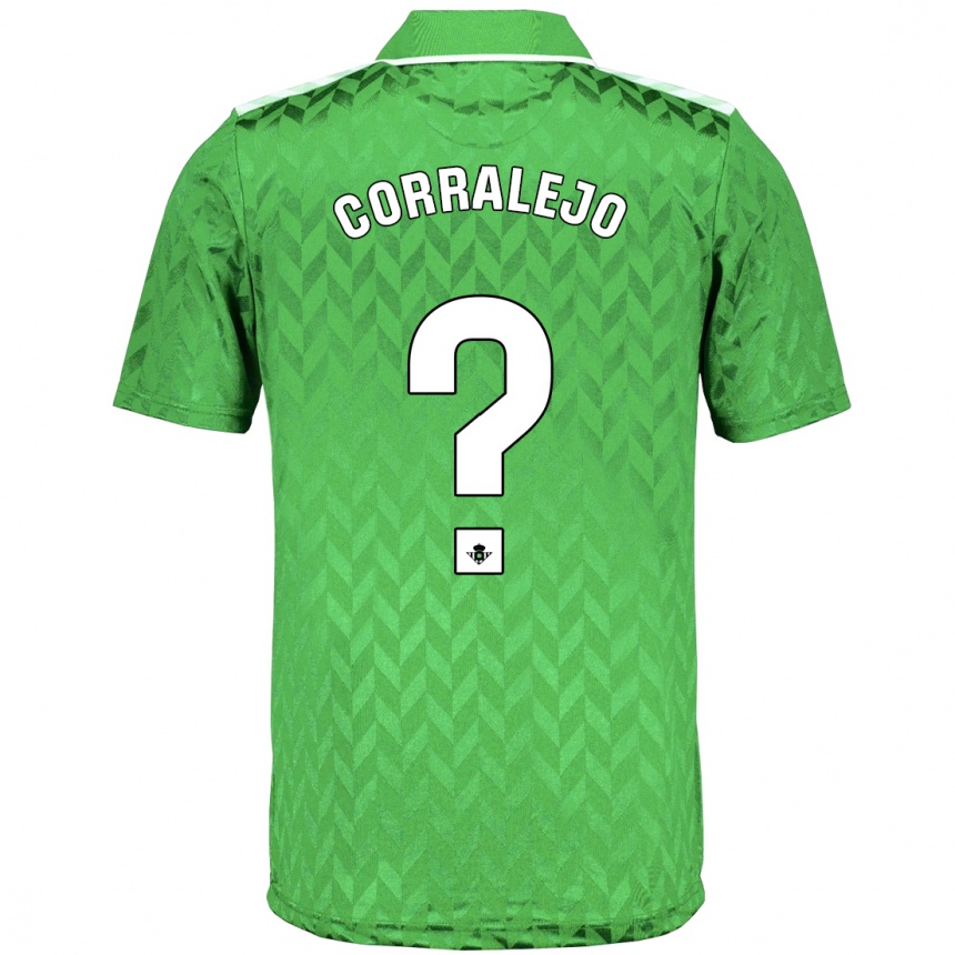 Kinder Fußball Iván Corralejo #0 Grün Auswärtstrikot Trikot 2023/24 T-Shirt Luxemburg