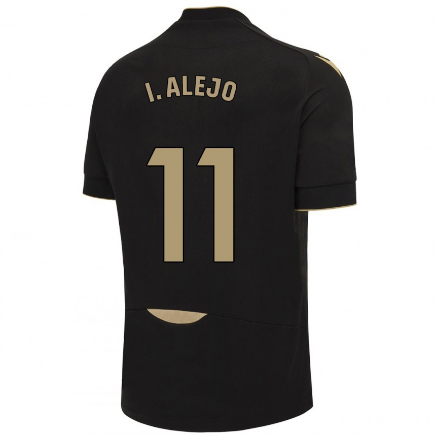 Kinder Fußball Iván Alejo #11 Schwarz Auswärtstrikot Trikot 2023/24 T-Shirt Luxemburg