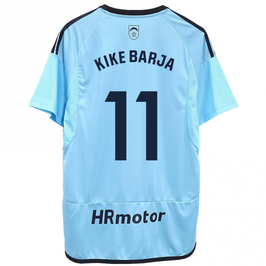 Kinder Fußball Kike Barja #11 Blau Auswärtstrikot Trikot 2023/24 T-Shirt Luxemburg