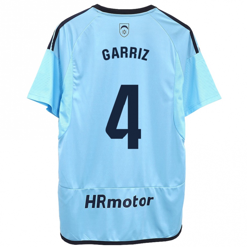 Kinder Fußball Ibaider Garriz #4 Blau Auswärtstrikot Trikot 2023/24 T-Shirt Luxemburg