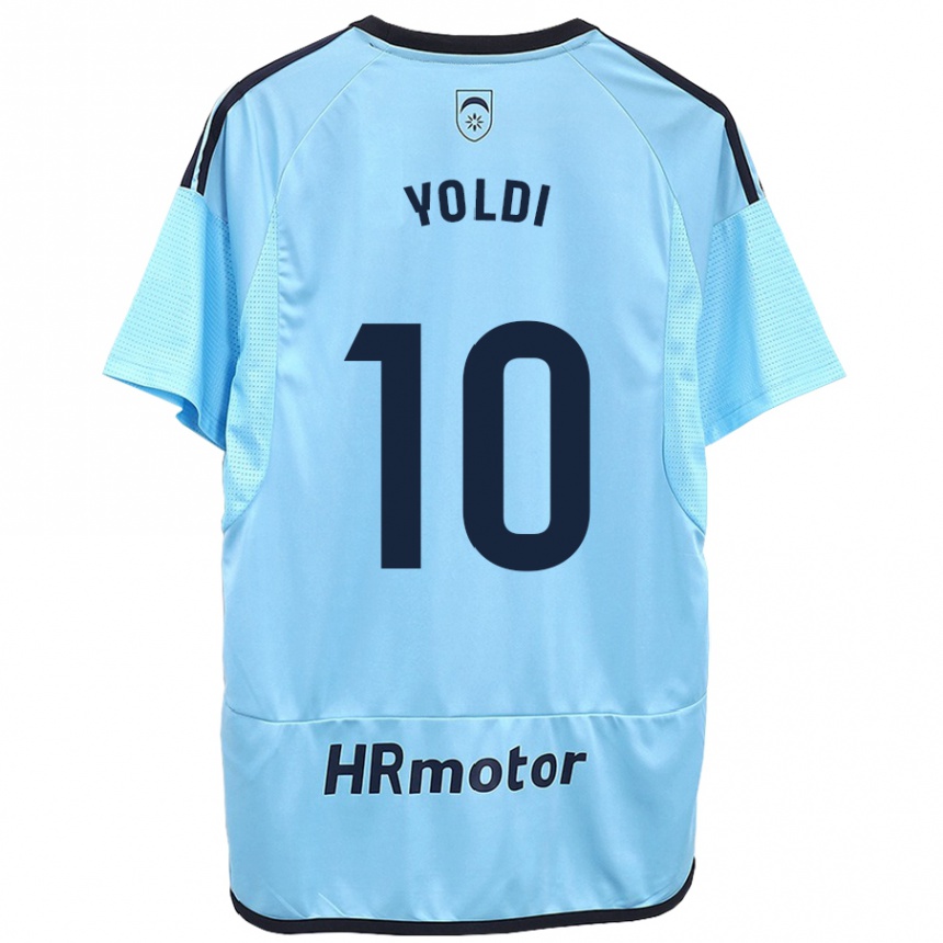 Kinder Fußball Ander Yoldi #10 Blau Auswärtstrikot Trikot 2023/24 T-Shirt Luxemburg