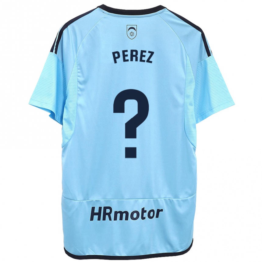 Kinder Fußball Bruno Perez #0 Blau Auswärtstrikot Trikot 2023/24 T-Shirt Luxemburg