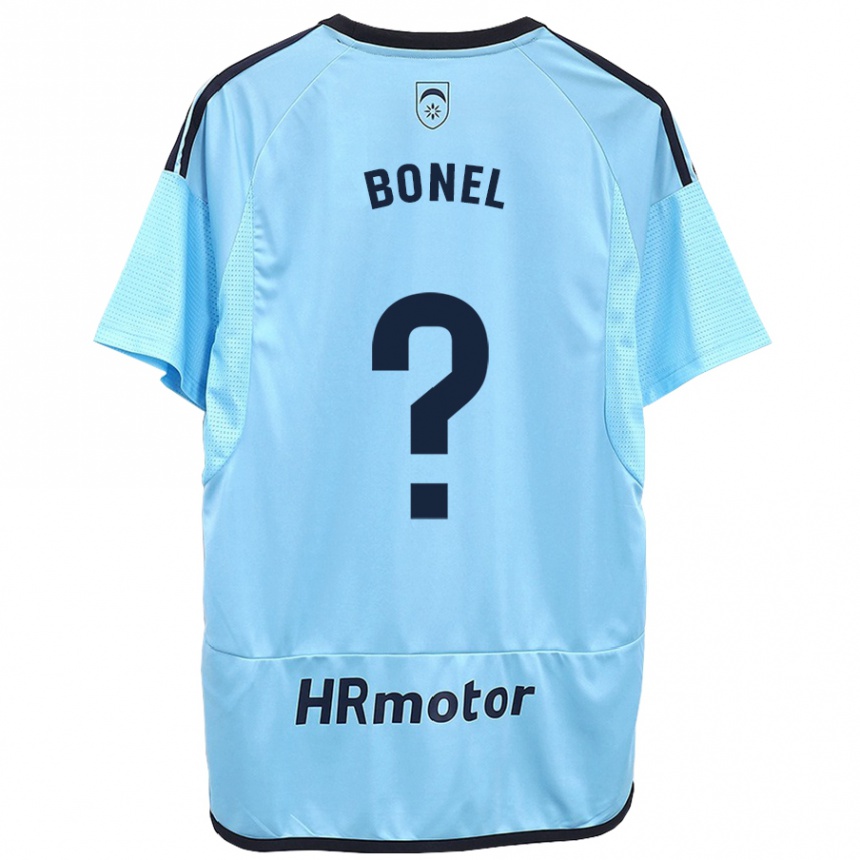 Kinder Fußball Aimar Bonel #0 Blau Auswärtstrikot Trikot 2023/24 T-Shirt Luxemburg