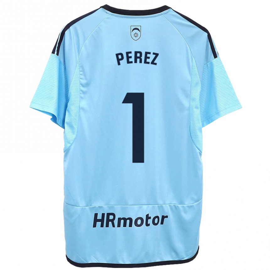 Kinder Fußball Silvia Pérez Fernández De Romarategui #1 Blau Auswärtstrikot Trikot 2023/24 T-Shirt Luxemburg