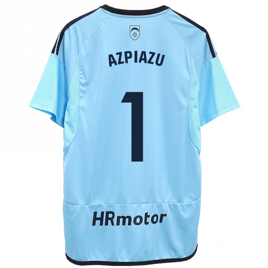 Kinder Fußball Nahia Azpiazu Moreno #1 Blau Auswärtstrikot Trikot 2023/24 T-Shirt Luxemburg