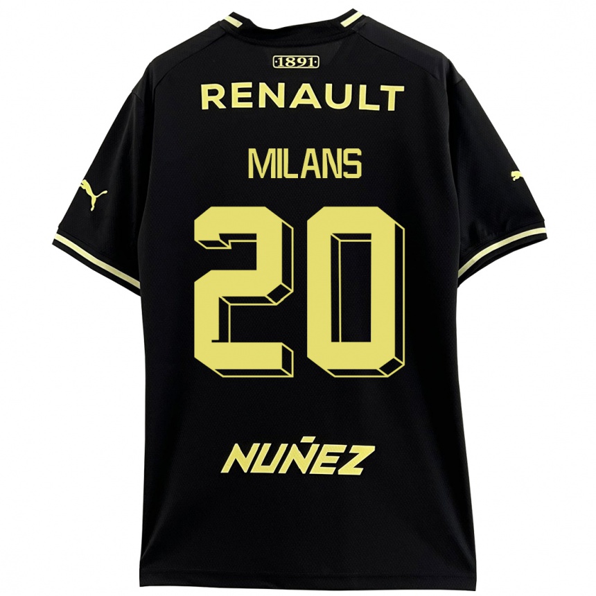 Kinder Fußball Pedro Milans #20 Schwarz Auswärtstrikot Trikot 2023/24 T-Shirt Luxemburg