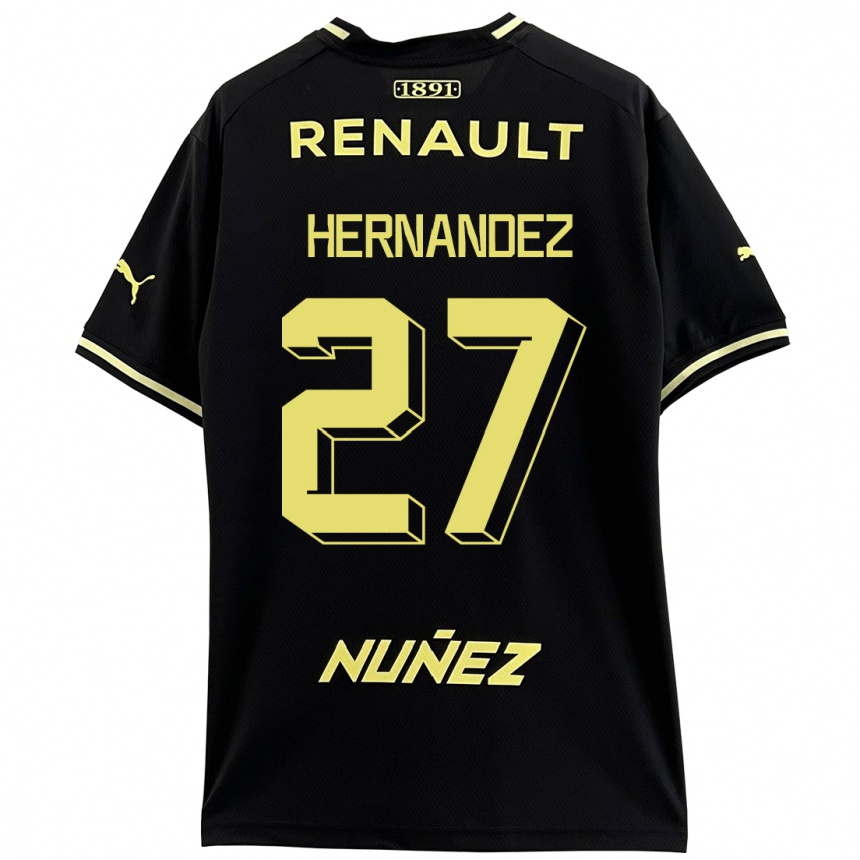 Kinder Fußball Lucas Hernández #27 Schwarz Auswärtstrikot Trikot 2023/24 T-Shirt Luxemburg