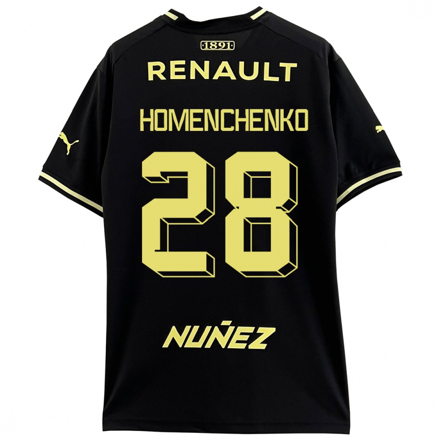 Kinder Fußball Santiago Homenchenko #28 Schwarz Auswärtstrikot Trikot 2023/24 T-Shirt Luxemburg