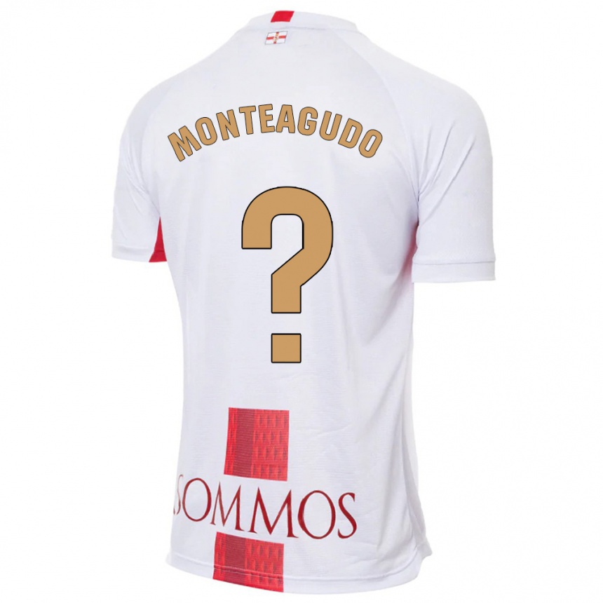 Kinder Fußball Miguel Monteagudo #0 Weiß Auswärtstrikot Trikot 2023/24 T-Shirt Luxemburg