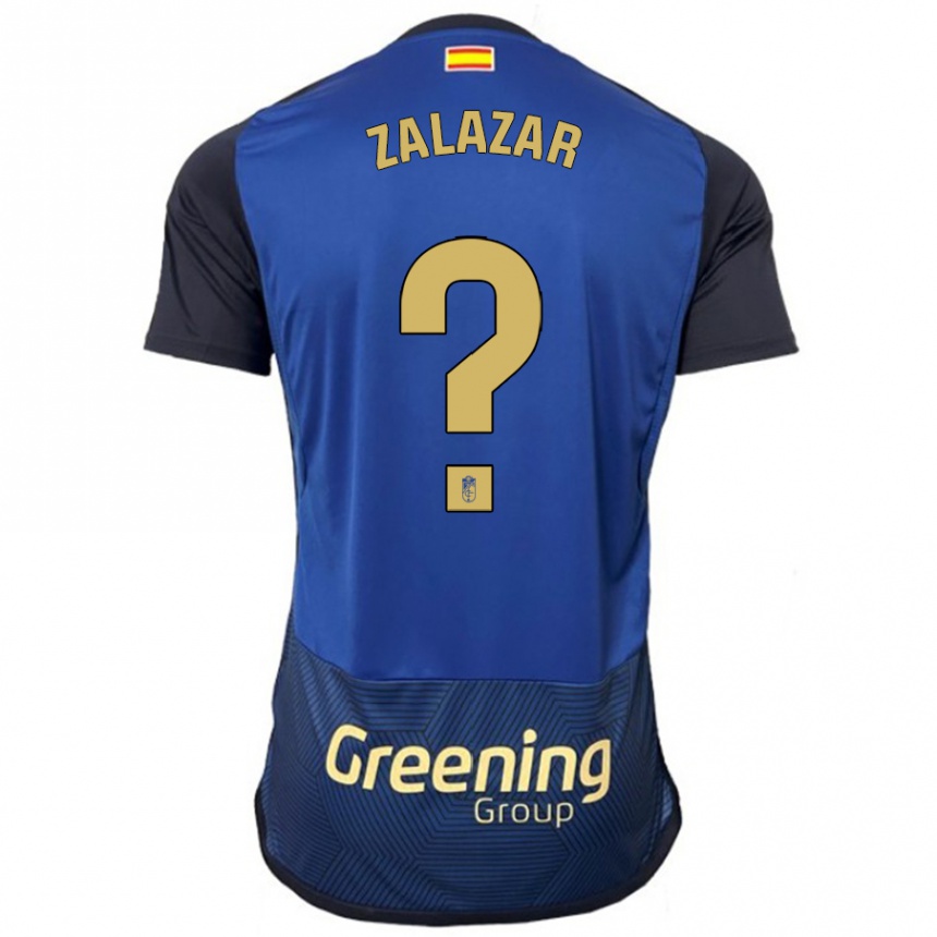 Kinder Fußball Mauro Zalazar #0 Marine Auswärtstrikot Trikot 2023/24 T-Shirt Luxemburg