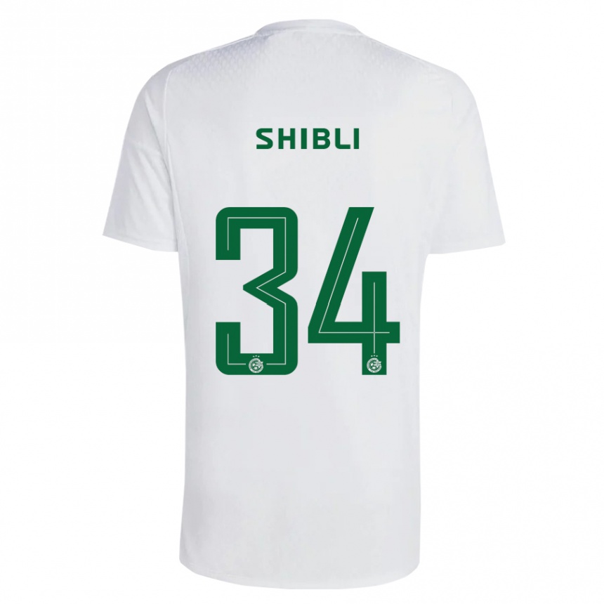 Kinder Fußball Hamza Shibli #34 Grün Blau Auswärtstrikot Trikot 2023/24 T-Shirt Luxemburg