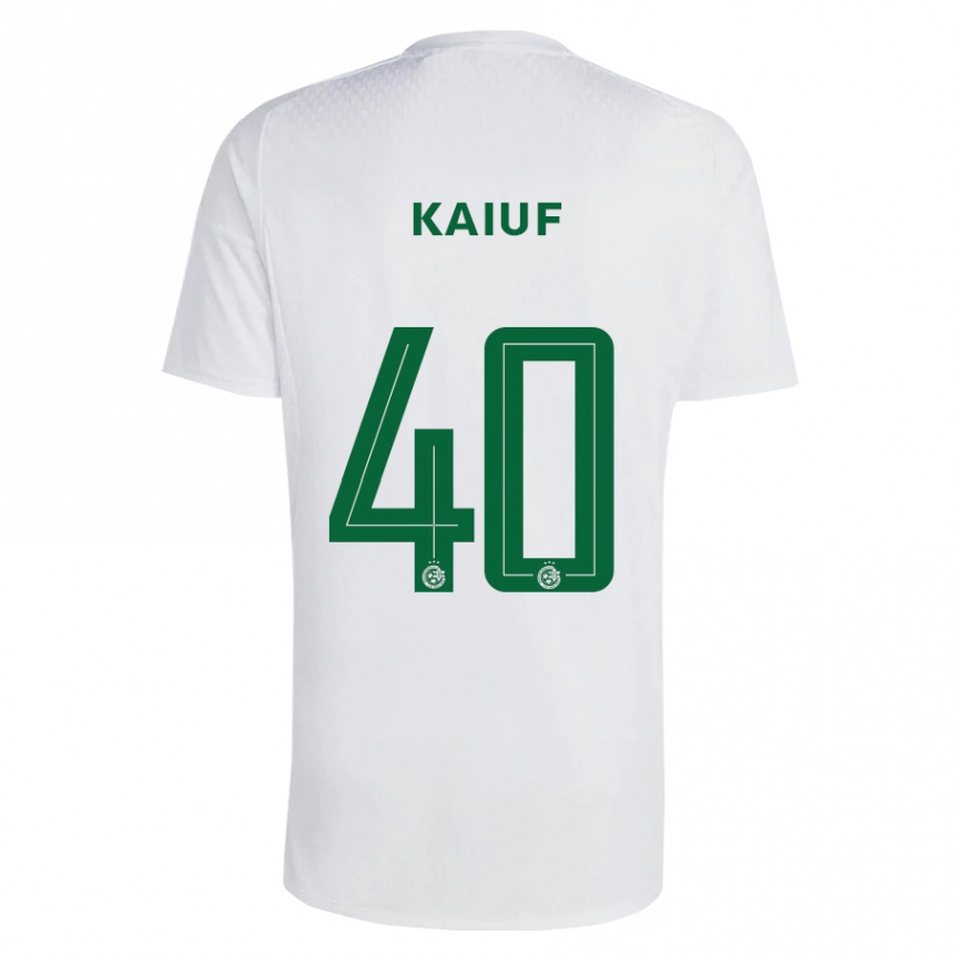 Kinder Fußball Sharif Kaiuf #40 Grün Blau Auswärtstrikot Trikot 2023/24 T-Shirt Luxemburg