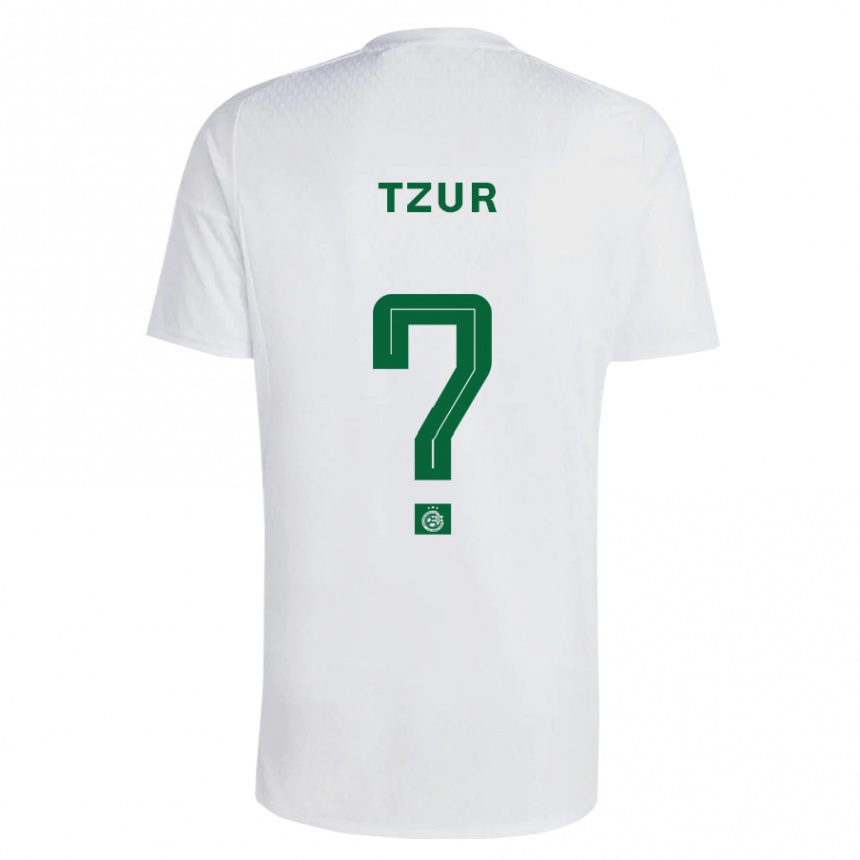 Kinder Fußball Adi Tzur #0 Grün Blau Auswärtstrikot Trikot 2023/24 T-Shirt Luxemburg