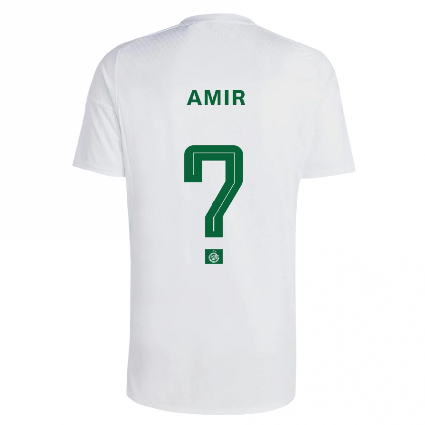 Kinder Fußball Elad Amir #0 Grün Blau Auswärtstrikot Trikot 2023/24 T-Shirt Luxemburg