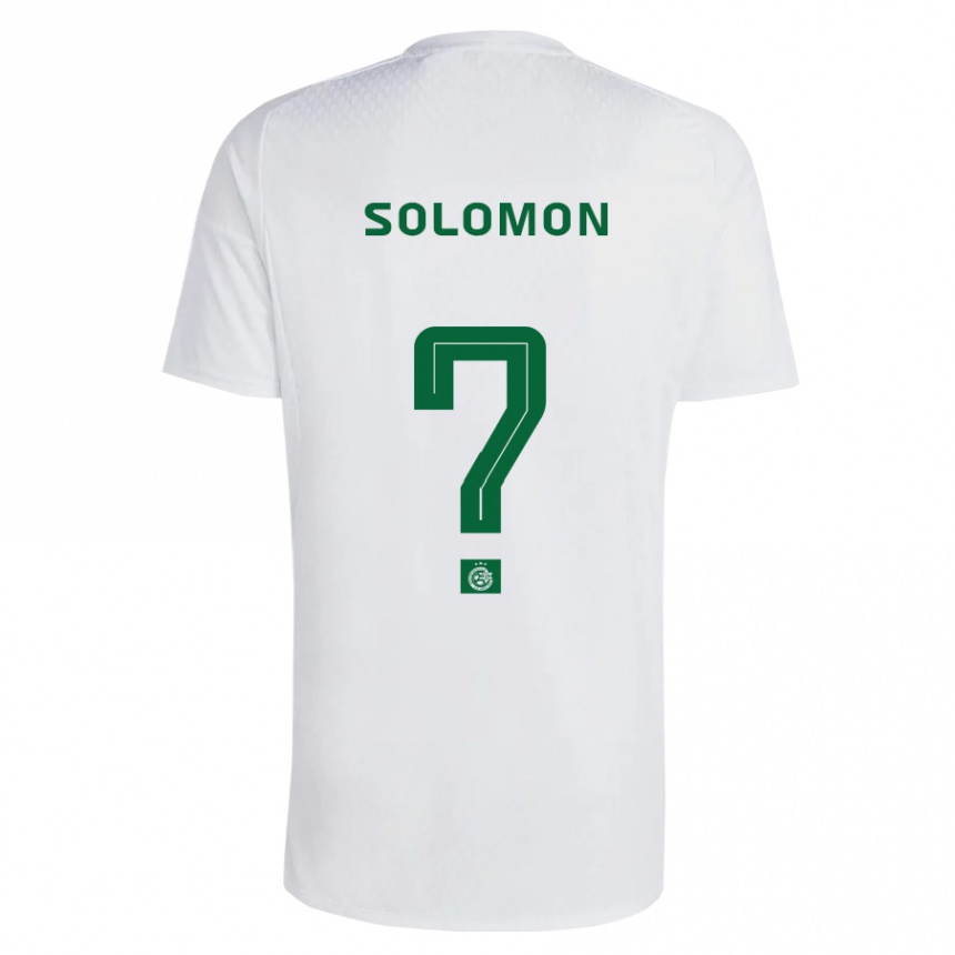 Kinder Fußball Itay Solomon #0 Grün Blau Auswärtstrikot Trikot 2023/24 T-Shirt Luxemburg