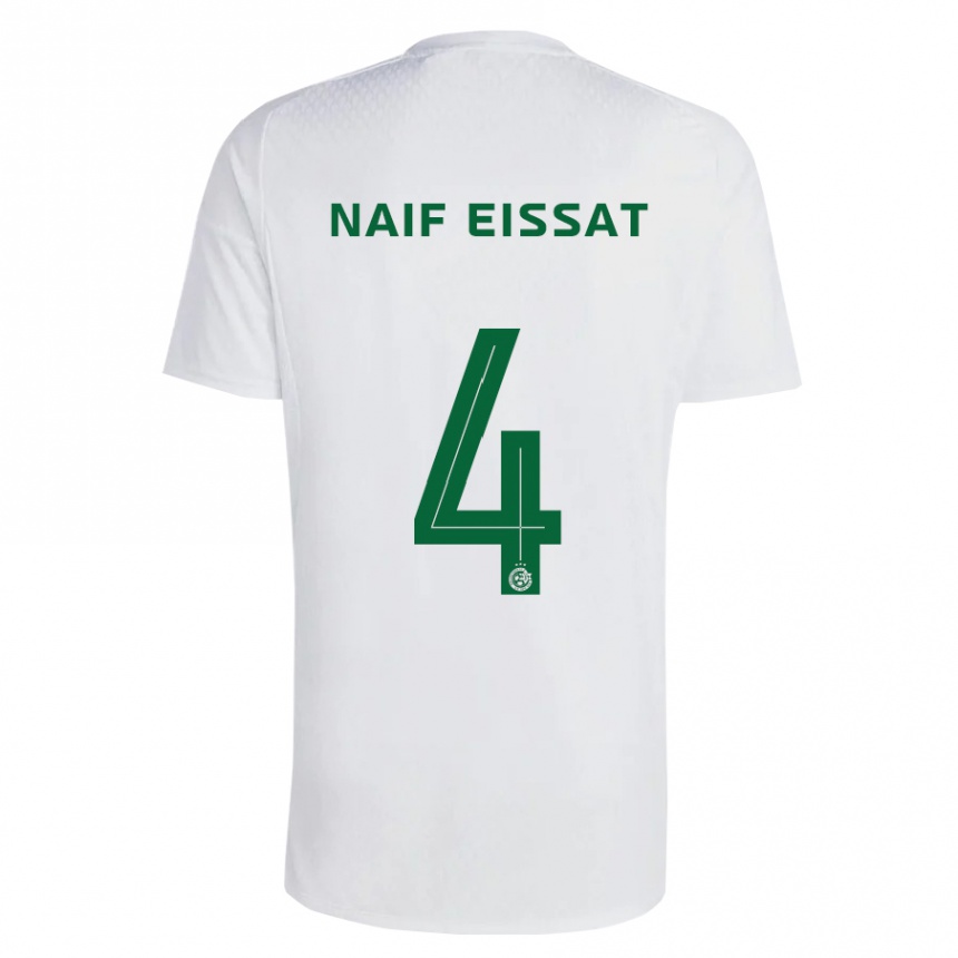 Kinder Fußball Lisav Naif Eissat #4 Grün Blau Auswärtstrikot Trikot 2023/24 T-Shirt Luxemburg