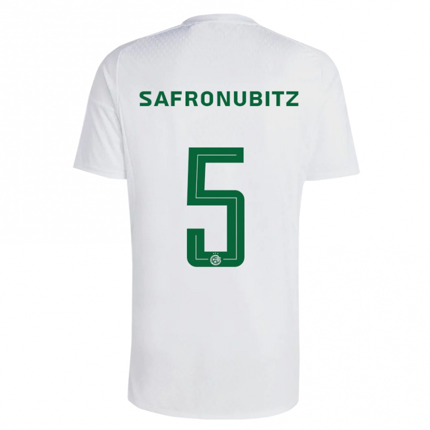 Kinder Fußball Dan Safronubitz #5 Grün Blau Auswärtstrikot Trikot 2023/24 T-Shirt Luxemburg
