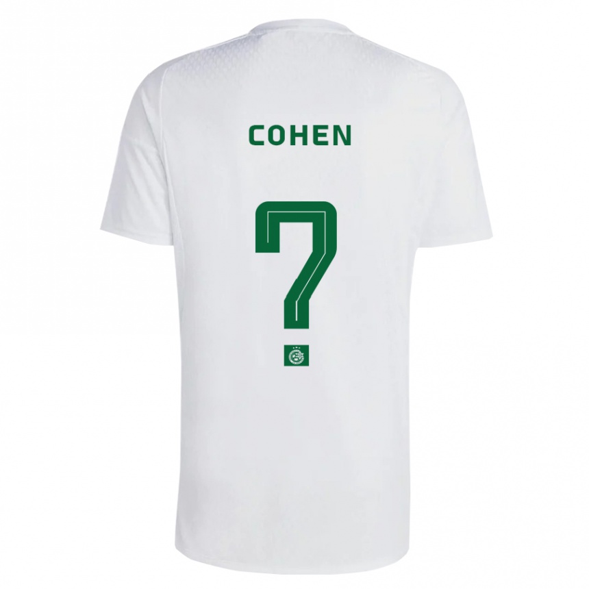 Kinder Fußball Sarel Shlomo Cohen #0 Grün Blau Auswärtstrikot Trikot 2023/24 T-Shirt Luxemburg