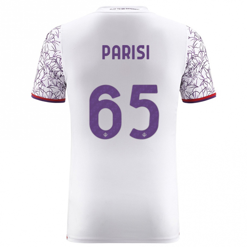 Kinder Fußball Fabiano Parisi #65 Weiß Auswärtstrikot Trikot 2023/24 T-Shirt Luxemburg