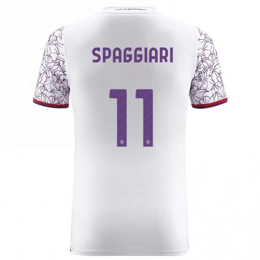 Kinder Fußball Riccardo Spaggiari #11 Weiß Auswärtstrikot Trikot 2023/24 T-Shirt Luxemburg