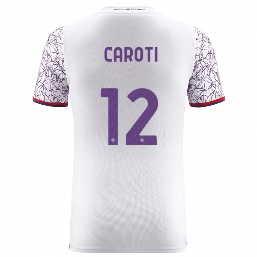 Kinder Fußball Filippo Caroti #12 Weiß Auswärtstrikot Trikot 2023/24 T-Shirt Luxemburg