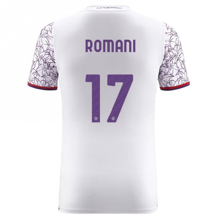 Kinder Fußball Lorenzo Romani #17 Weiß Auswärtstrikot Trikot 2023/24 T-Shirt Luxemburg