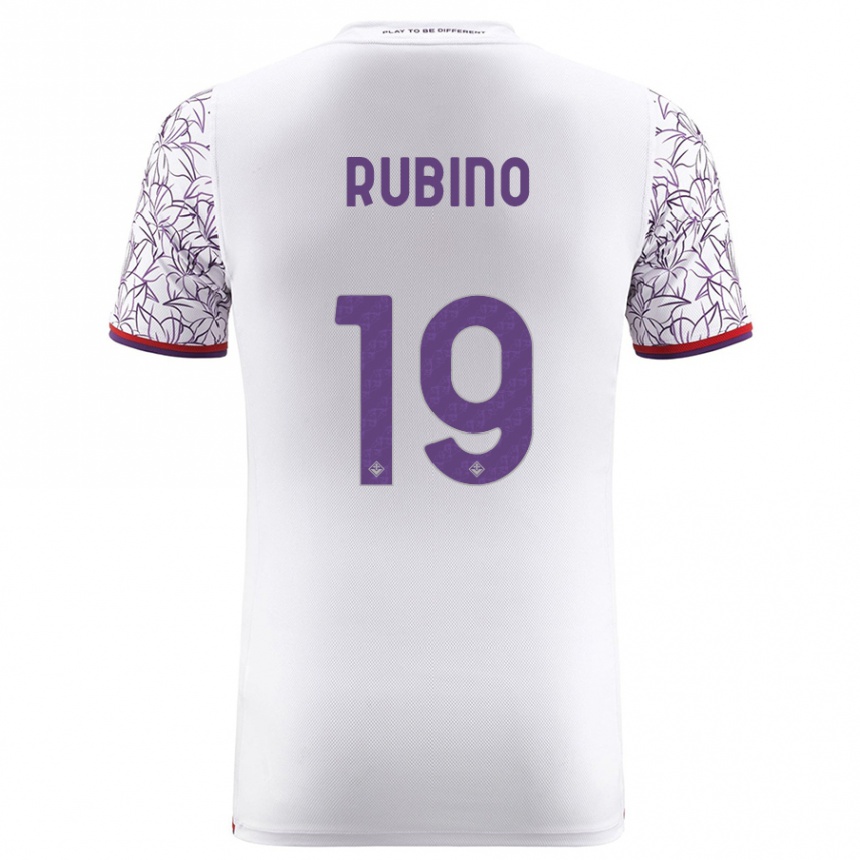 Kinder Fußball Tommaso Rubino #19 Weiß Auswärtstrikot Trikot 2023/24 T-Shirt Luxemburg