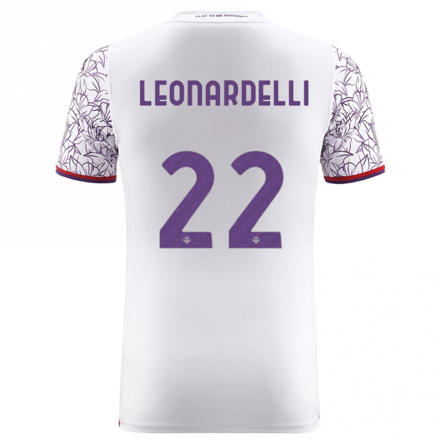 Kinder Fußball Pietro Leonardelli #22 Weiß Auswärtstrikot Trikot 2023/24 T-Shirt Luxemburg