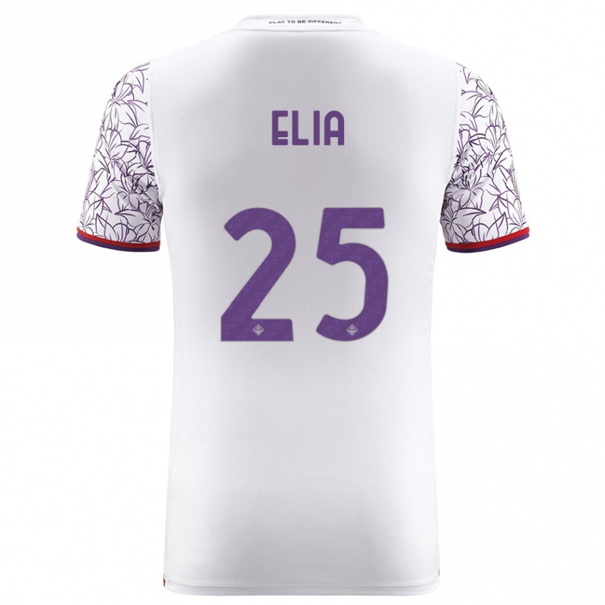 Kinder Fußball Mirko Elia #25 Weiß Auswärtstrikot Trikot 2023/24 T-Shirt Luxemburg
