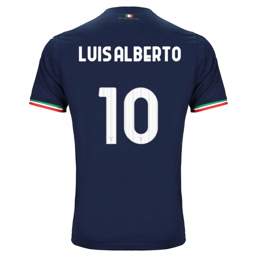 Kinder Fußball Luis Alberto #10 Marine Auswärtstrikot Trikot 2023/24 T-Shirt Luxemburg