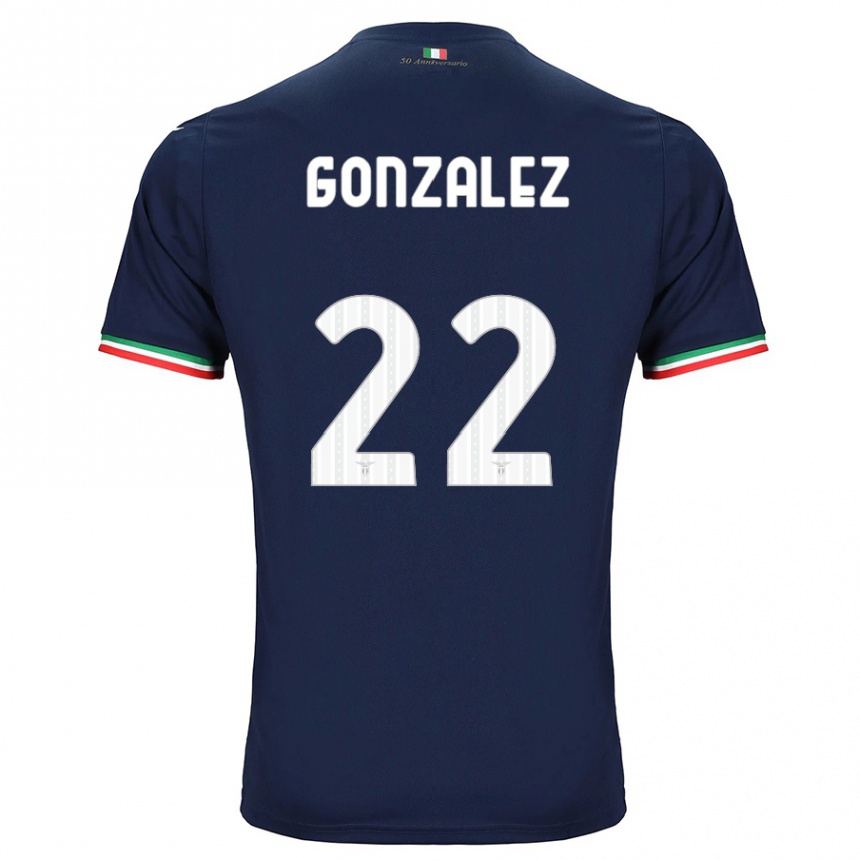 Kinder Fußball Diego González #22 Marine Auswärtstrikot Trikot 2023/24 T-Shirt Luxemburg