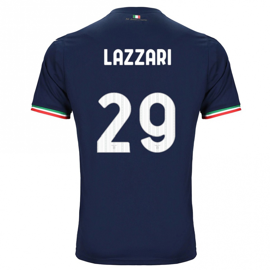 Kinder Fußball Manuel Lazzari #29 Marine Auswärtstrikot Trikot 2023/24 T-Shirt Luxemburg